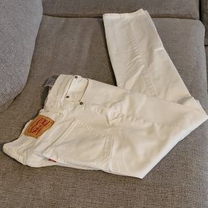 Snow white  Levi 511 straight leg jeans